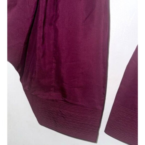 Handcrafted Indian Purple Cotton Dhoti Pants With Pleated Detailing - Picture 4 of 7